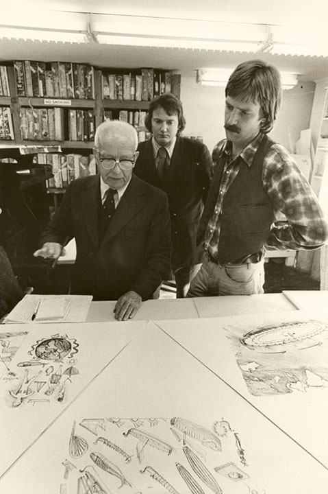 Buckminster Fuller, Tony Towle and printer John Lund